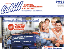 Tablet Screenshot of cahillheating.com